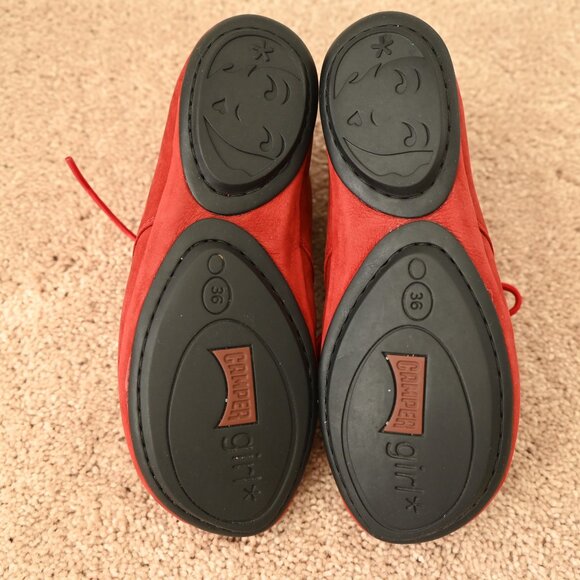 Camper Right Nina Ankle Boot - Red Nubuck - Picture 5 of 5